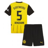 Borussia Dortmund Ramy Bensebaini #5 Hemmaställ Barn 2024-25 Korta ärmar (+ Korta byxor)